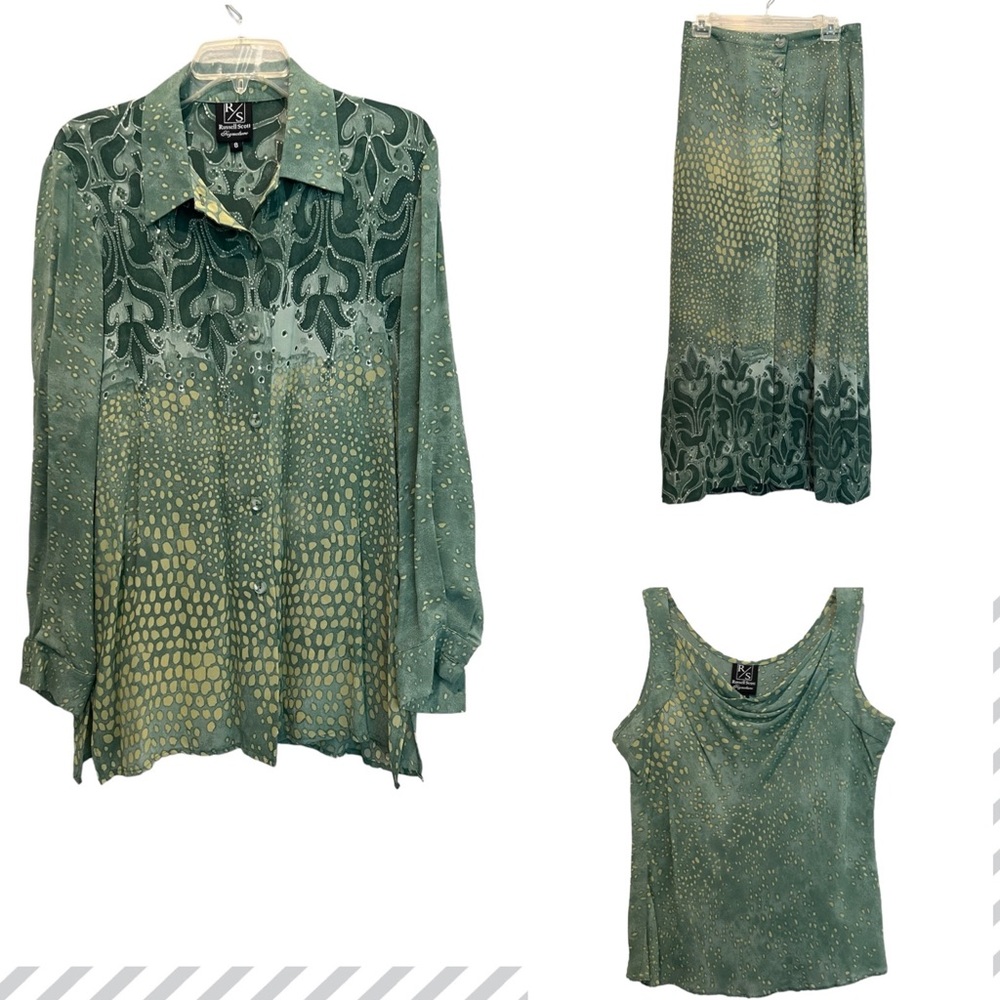 Elegant Green Women's Dress Set